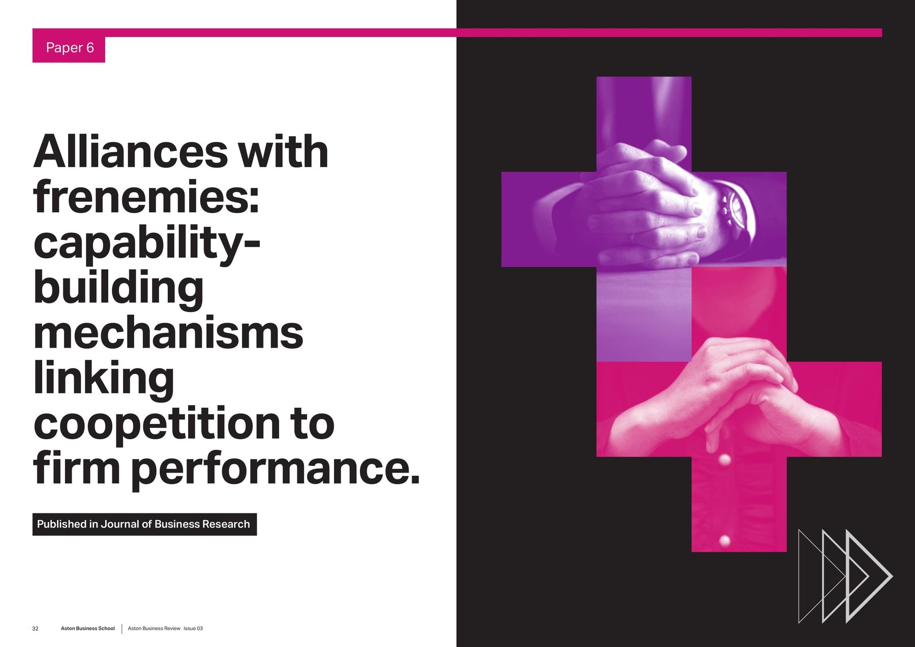 Aston Business Review Issue 03 featured the Journal of Business Research paper on coopetition