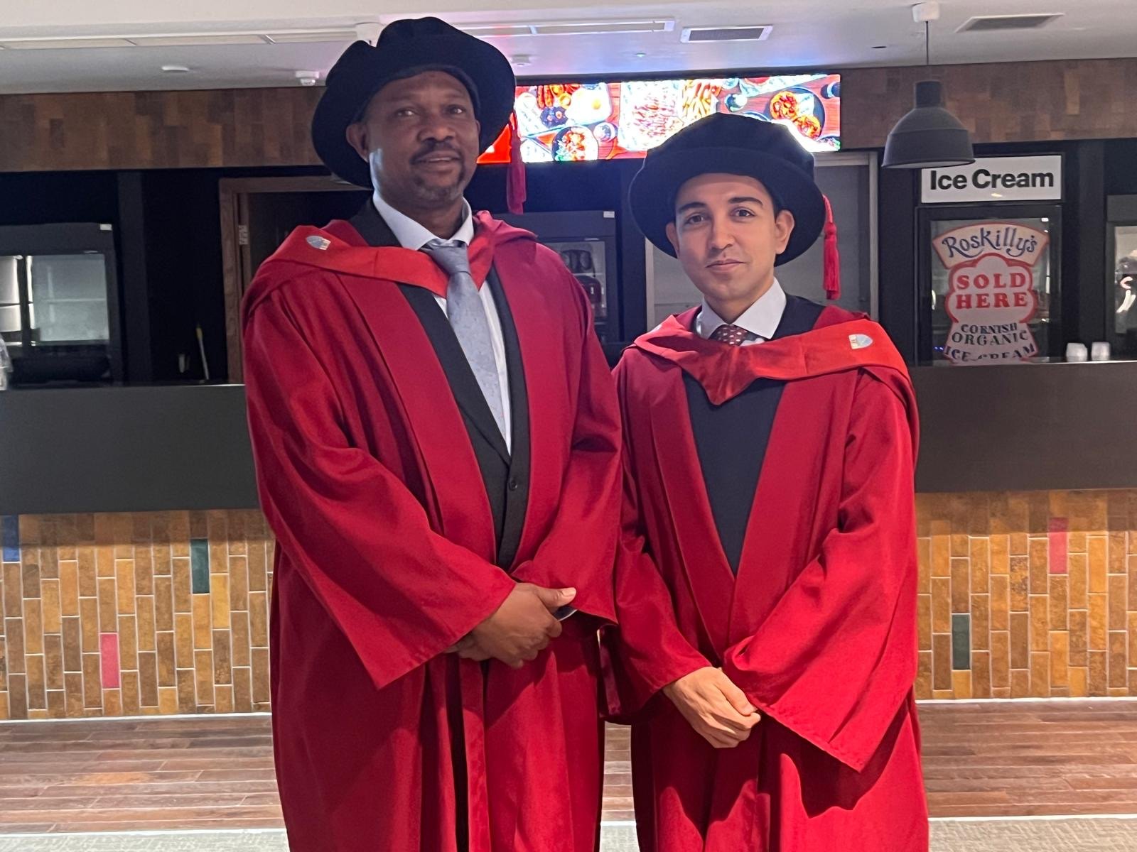 Doctoral graduation with Moses Mmadubuko, January 2026